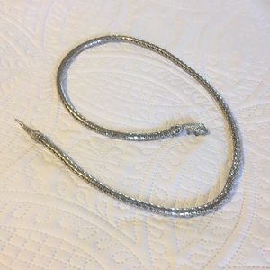 Silver high quality snake belt